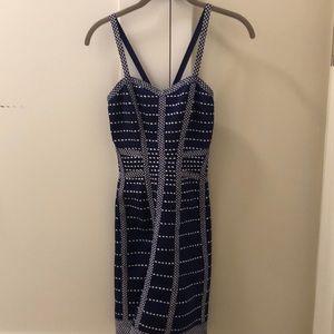 NWT designer bandage style flare dress, sz S